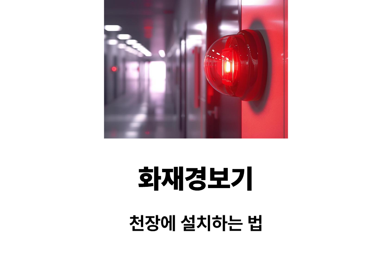 화재경보기 천장에 설치하는 법