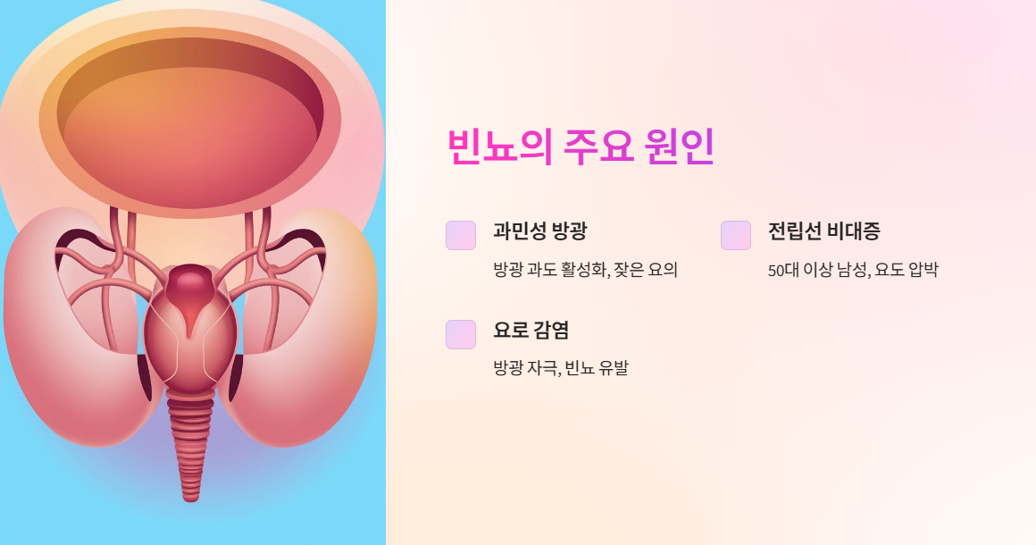 과민성 방광, 전립선 비대증, 요로감염 원인