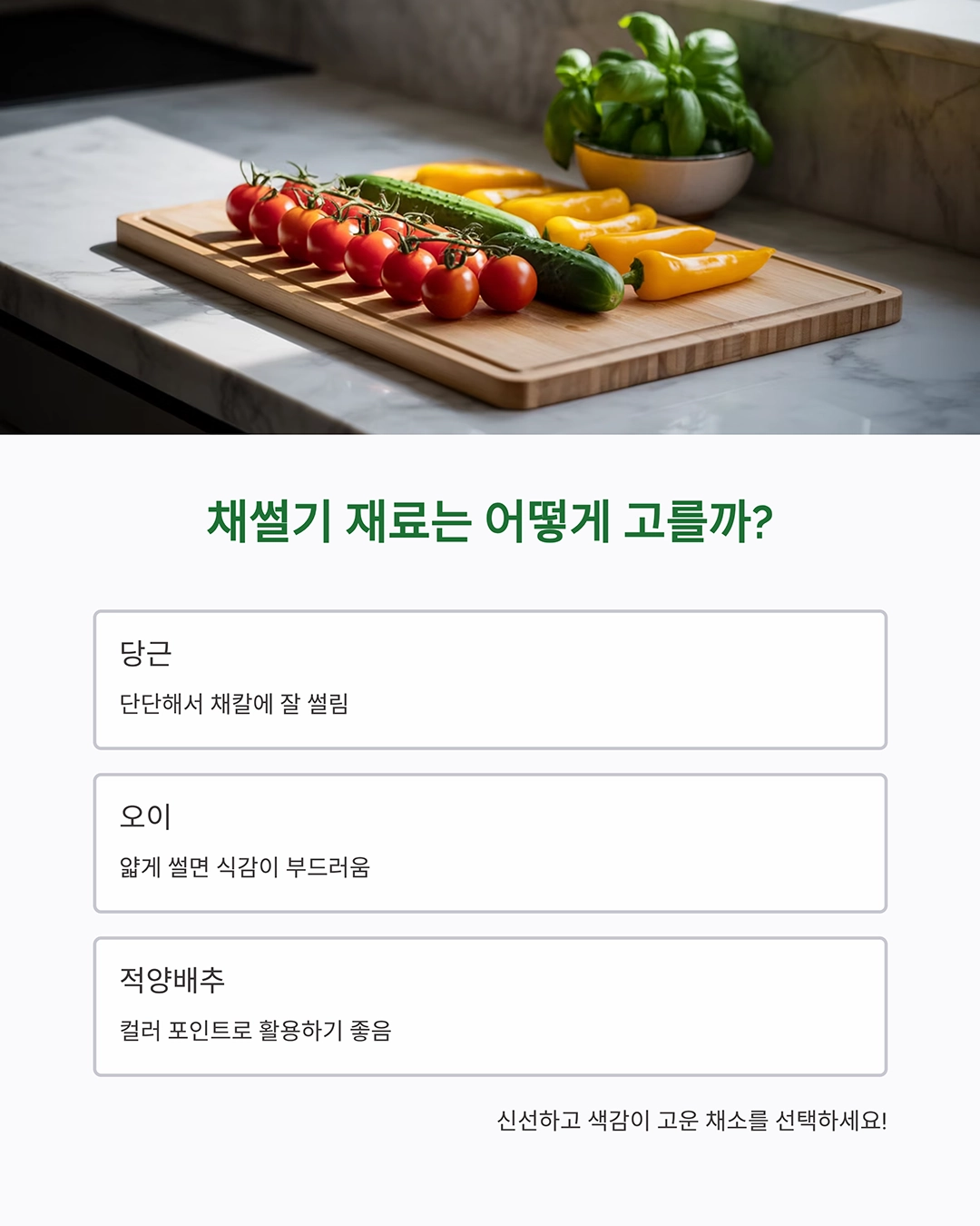 채칼 하나로 완성하는 감각적인 샐러드 플레이팅 비법