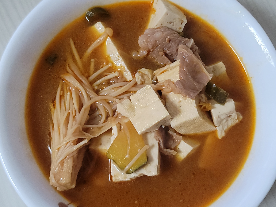 된장찌개 완성