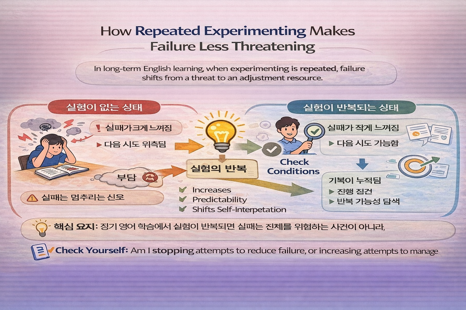 TEFL 영어교수법 실험이 반복되면 실패는 왜 덜 위협적으로 느껴지는가