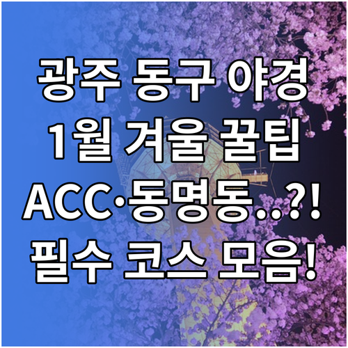 1월 광주 동구 겨울 나들이 장소 A..