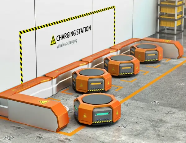 물류로봇 분야에 '중전력 무선 충전 기술' 활용