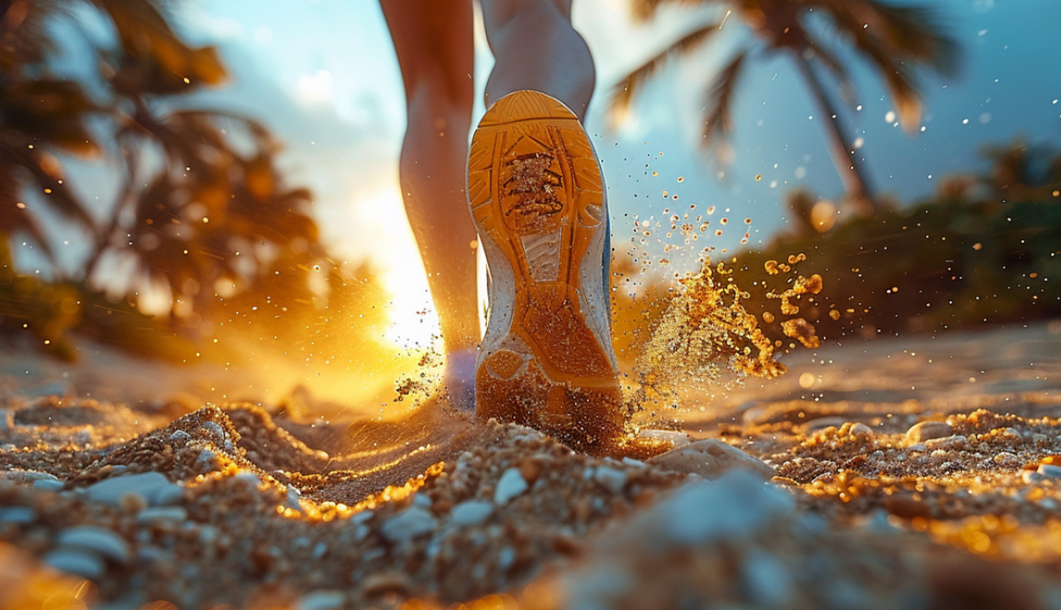 달리는 사람의 발