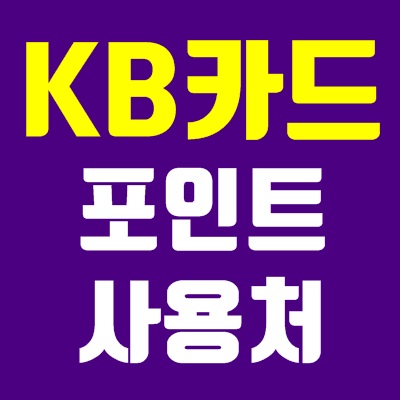 국민카드 포인트리 사용처