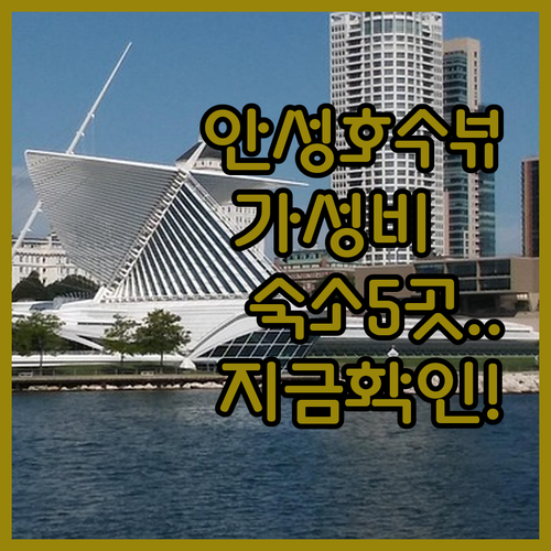 직접 고른 안성 숙소 추천 호수 전망..