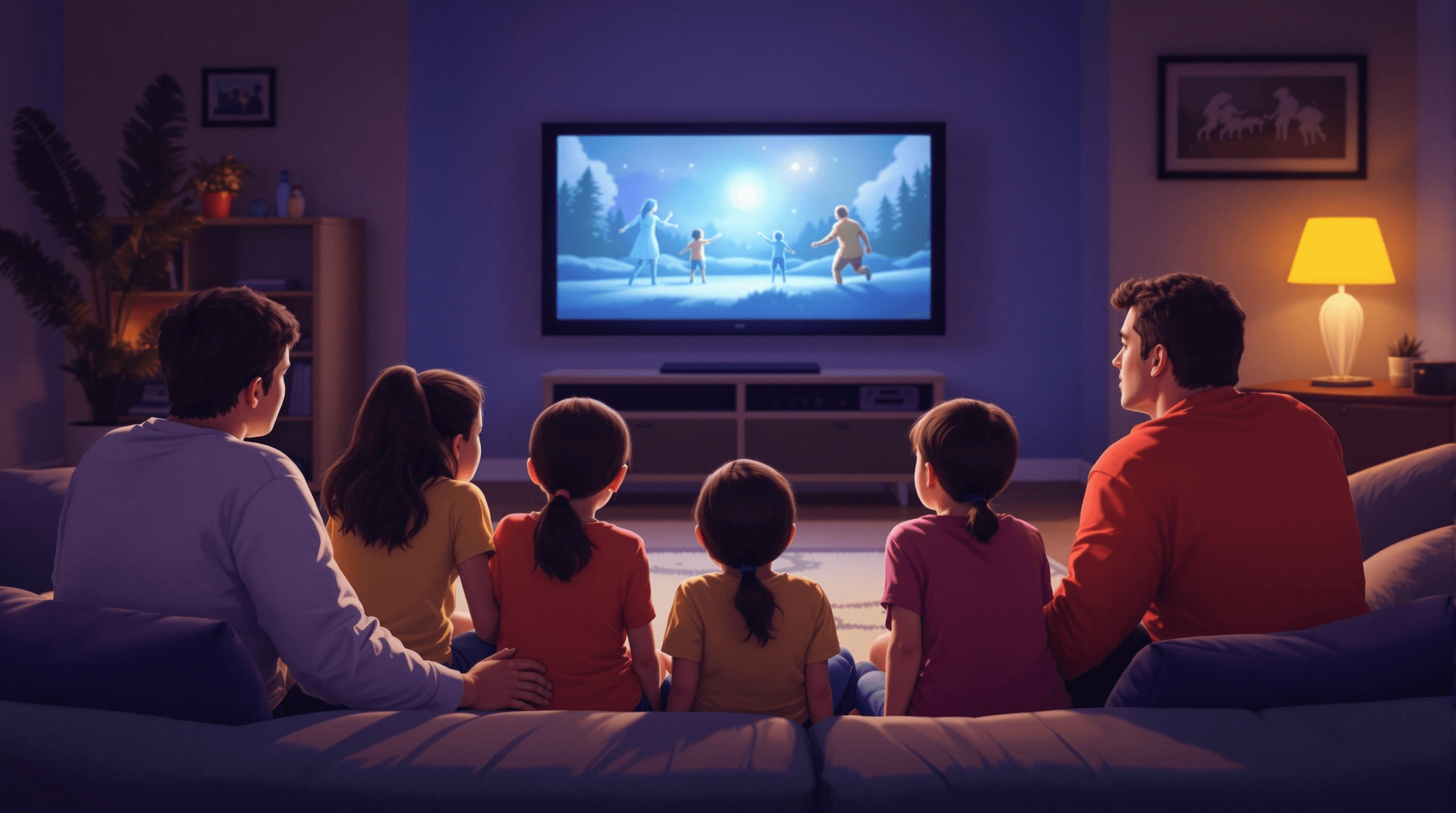 가족이 함께 영화보기