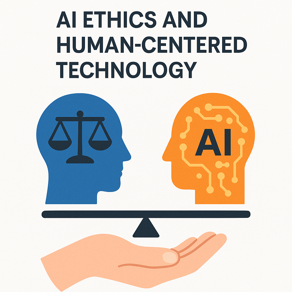 AI 윤리와 인간 중심 기술을 상징하는 이미지
