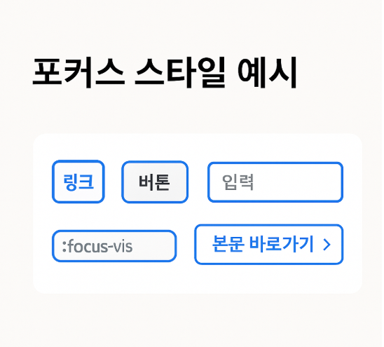 포커스 데모 : 링크/버튼/입력 필드의 :focus-visible 테두리 예시