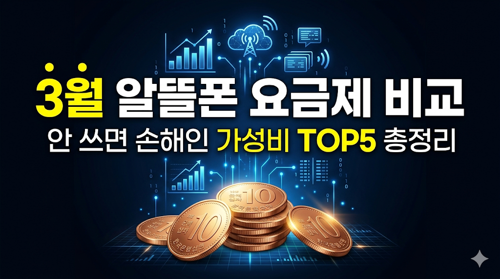 3월 알뜰폰 요금제 비교: 안 쓰면 손해인 TOP5