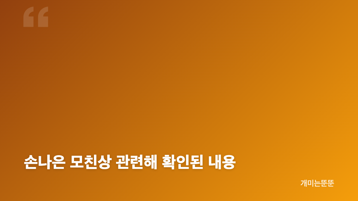 손나은 모친상 소식과 손새은의 빈소 동행