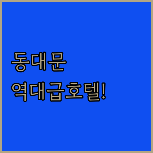 동대문역 을지로3가역 근처 깔끔한 호..