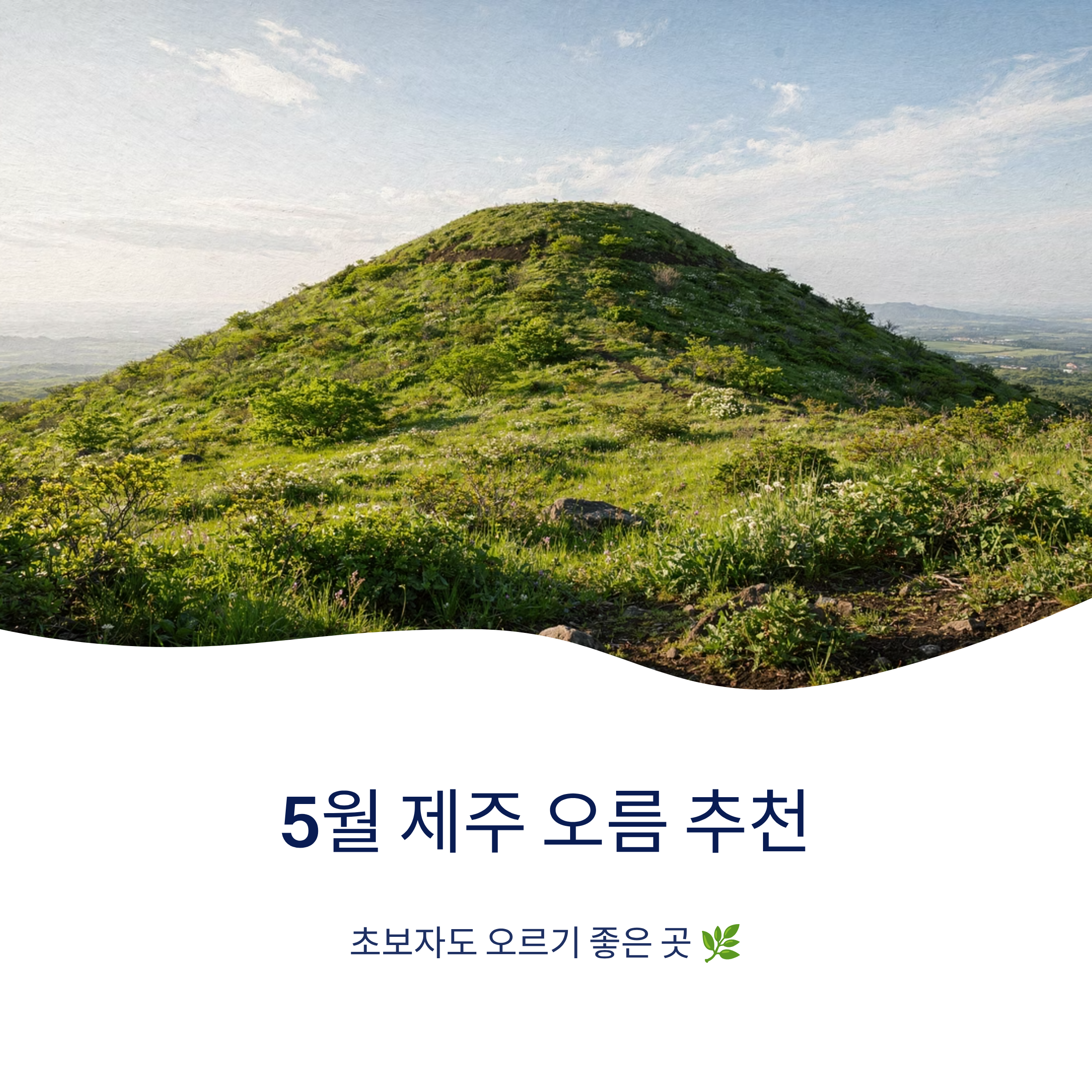 5월 제주 오름 추천 초보자도 오르기 좋은 곳
