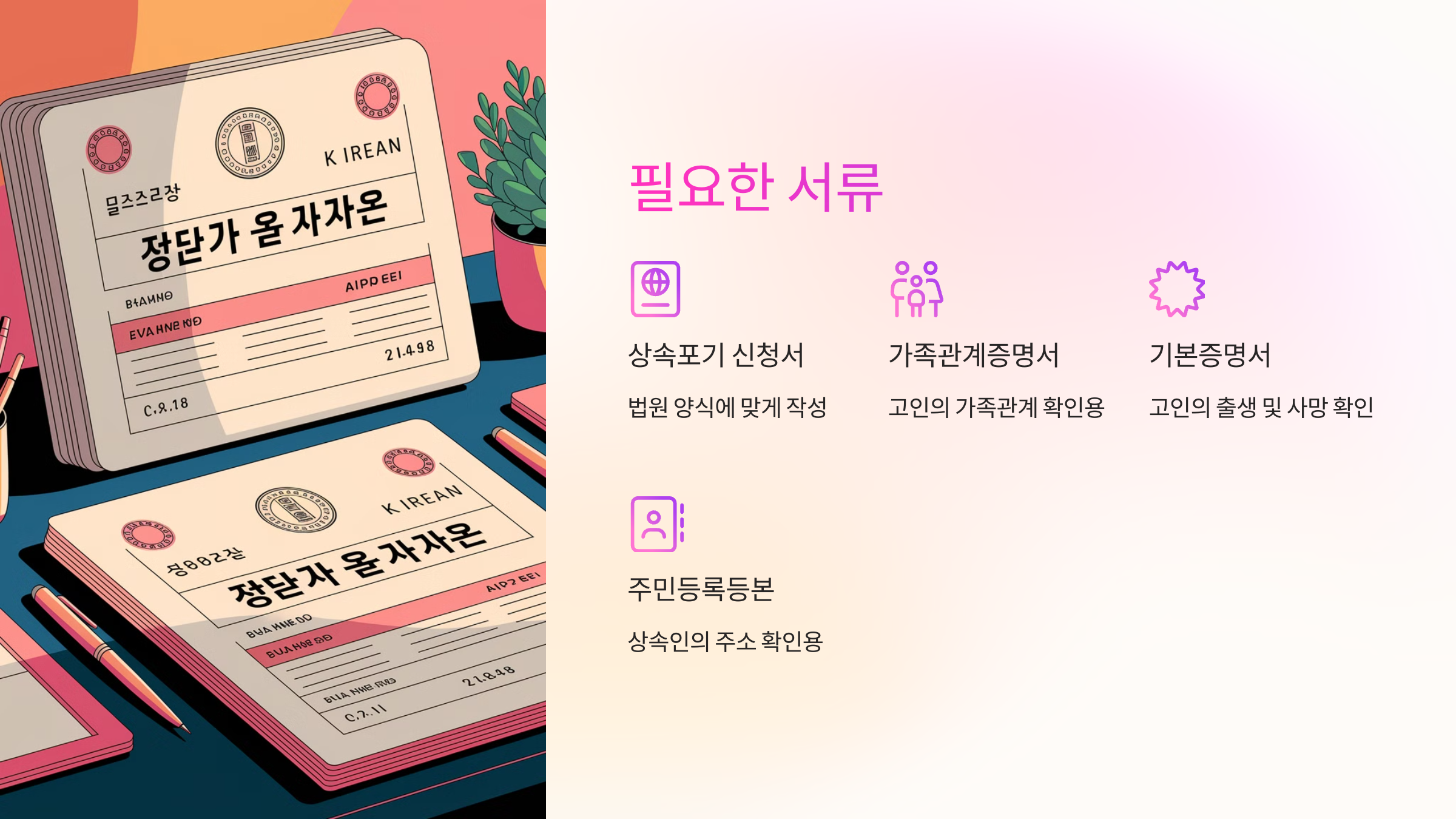 📄 상속포기 신청 시 필요한 서류