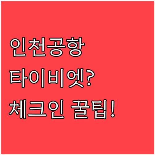 인천공항 타이비엣젯항공 터미널 및 체..