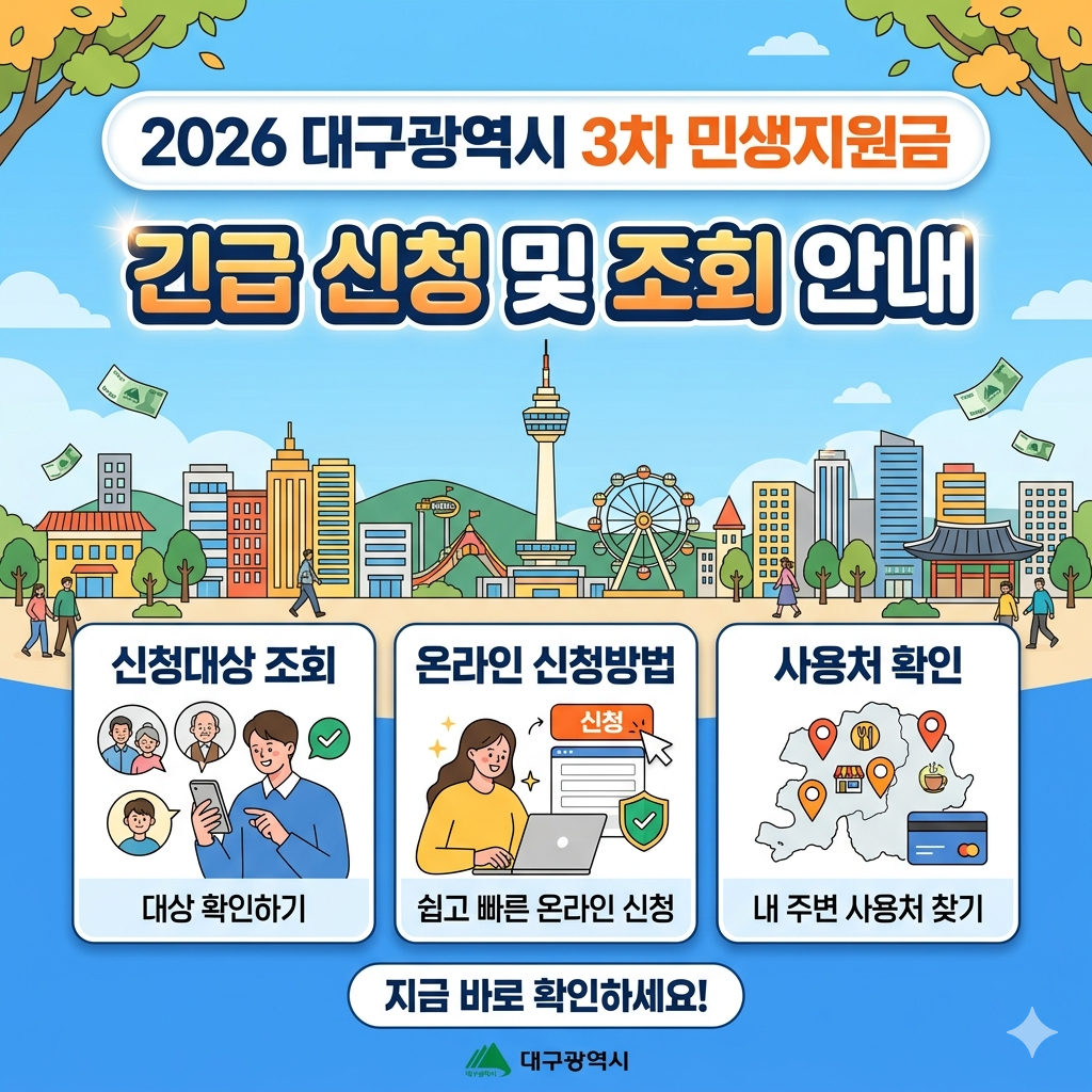 2026 대구 3차 민생지원금 신청하러 가기