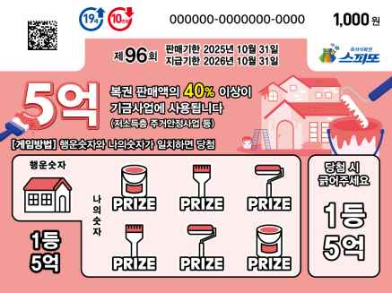 스피또 5억 당첨금 실수령액