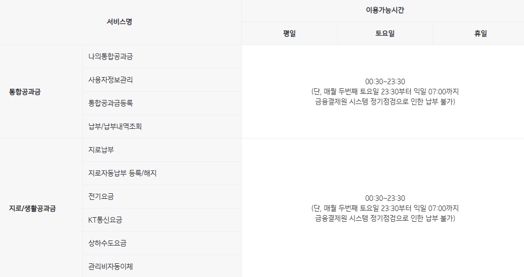 기입은행영업시간