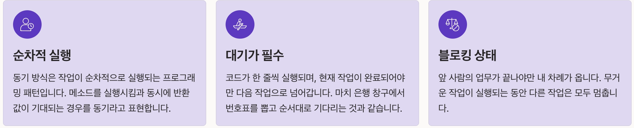 동기(Synchronous) 프로그래밍의 작동 원리 정리