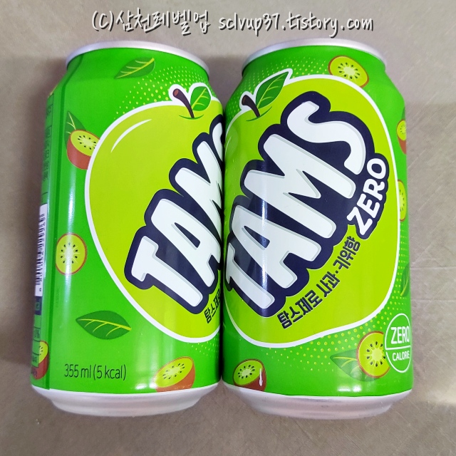 탐스 제로 사과키위향 2캔