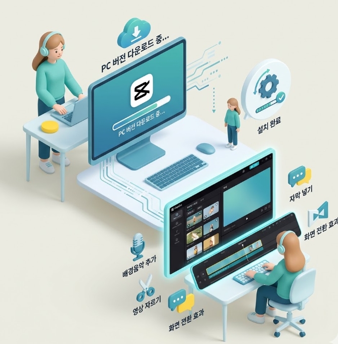 캡컷 PC 버전 다운로드 설치 및 이용방법