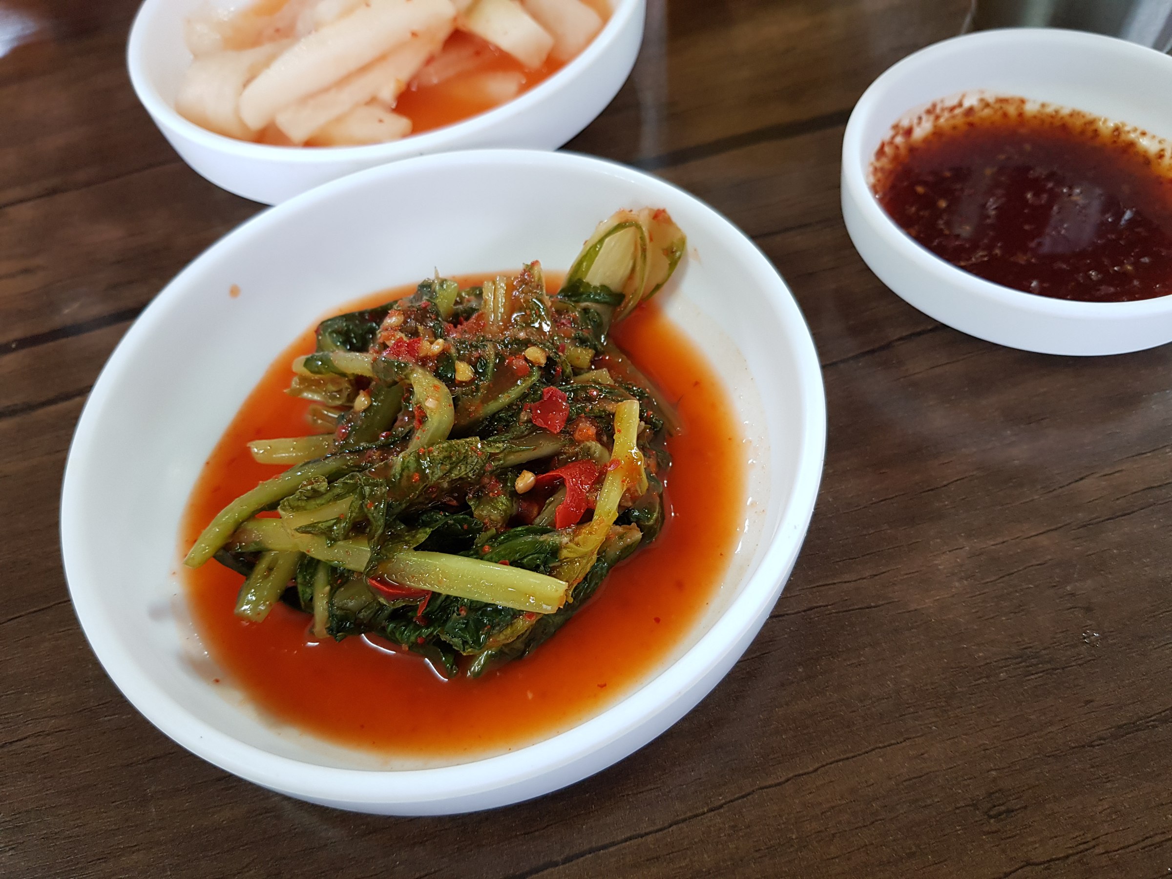 충주 삼정면옥 냉면과 함께 나온 새콤한 열무 겉절이 반찬