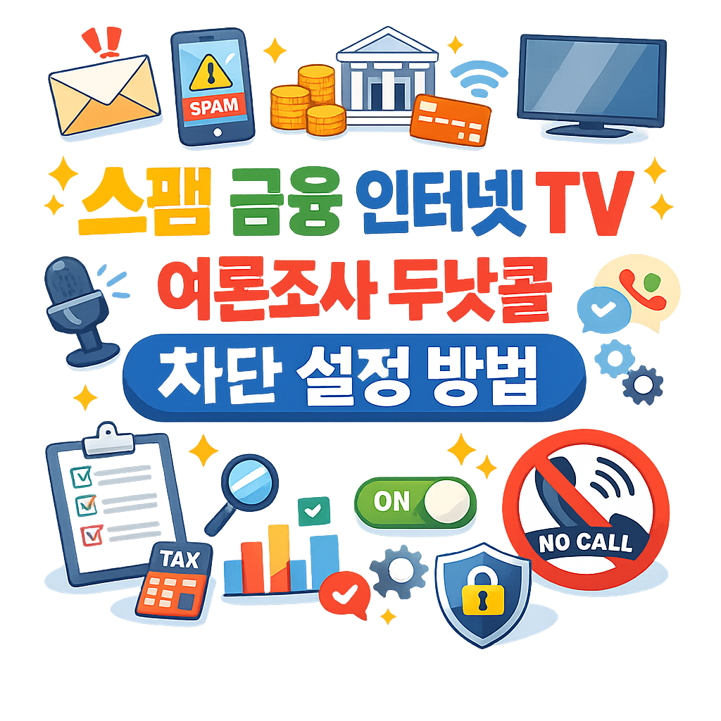 스팸 금융 인터넷 TV 여론조사 두낫콜 차단 설정 방법