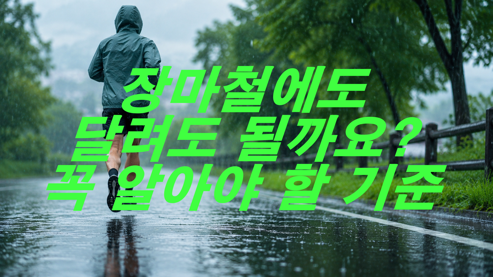 장마철에도 달려도 될까요? 꼭 알아야 할 기준