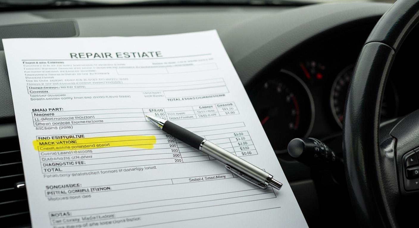 자동차 수리견적서 보는 법