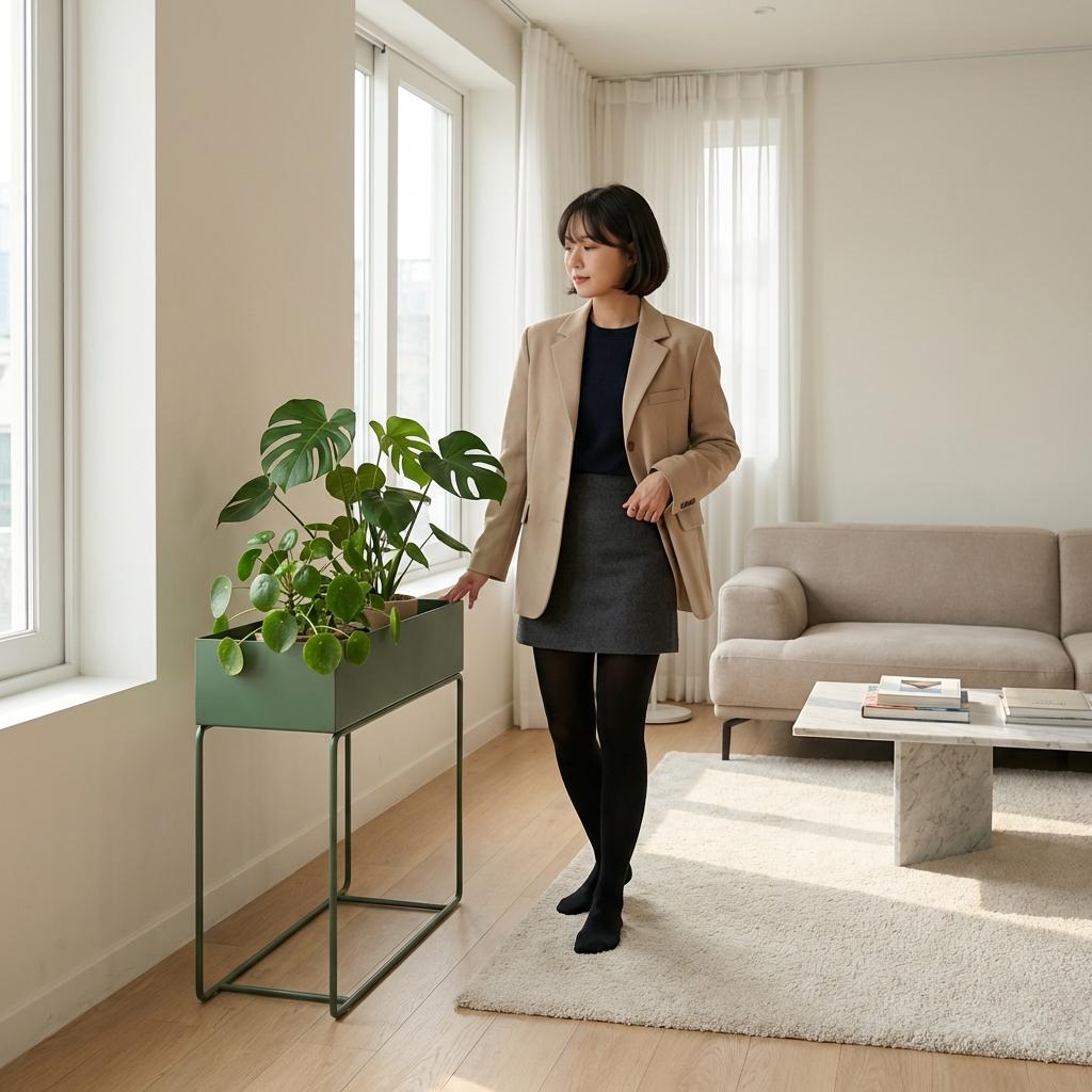 미드센추리 모던 스타일 연예인 화분 스탠드 브랜드