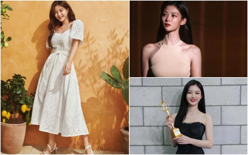 김유정 몸매가 드러나는 시상식 원피스 입은 모습