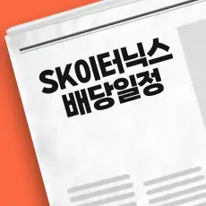 SK이터닉스 배당금 지급일