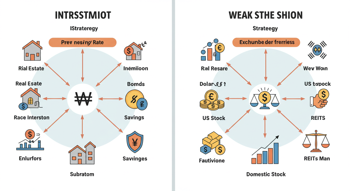"금리와 환율 변화에 따른 자산 선택 전략"에 대한 이미지입니다.