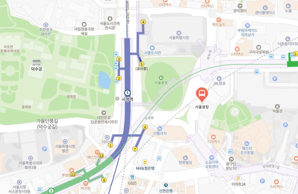 버스로 서울광장 가는 방법