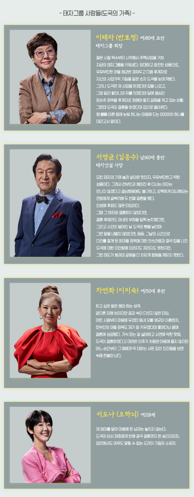 완벽한 결혼의 정석 태자그룹 등장인물