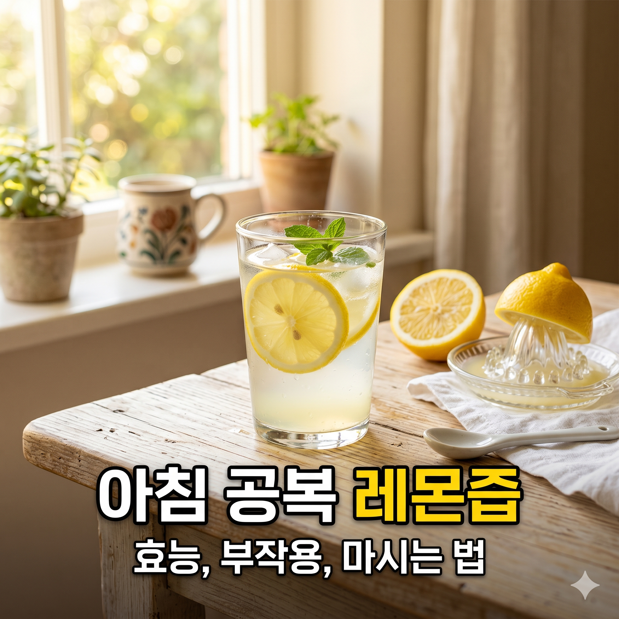 아침 공복 레몬즙 효능과 부작용, 건강하게 마시는 완벽 가이드