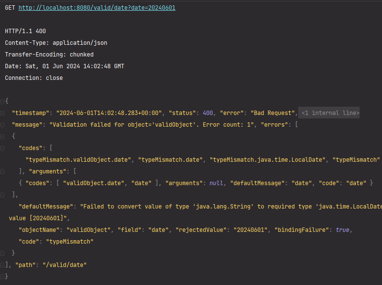 @DateTimeFormat 유효성 검사 통과 실패