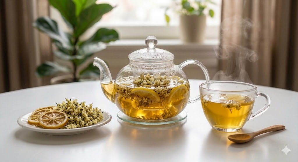 항산화 플라보노이드와 비타민 C가 결합해 안색을 밝히고 체내 노폐물을 배출하는 엘더플라워 레몬 디톡스