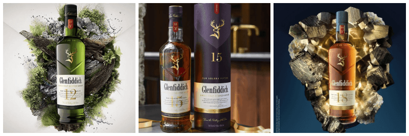 글렌피딕 12년, 15년, 18년 사진