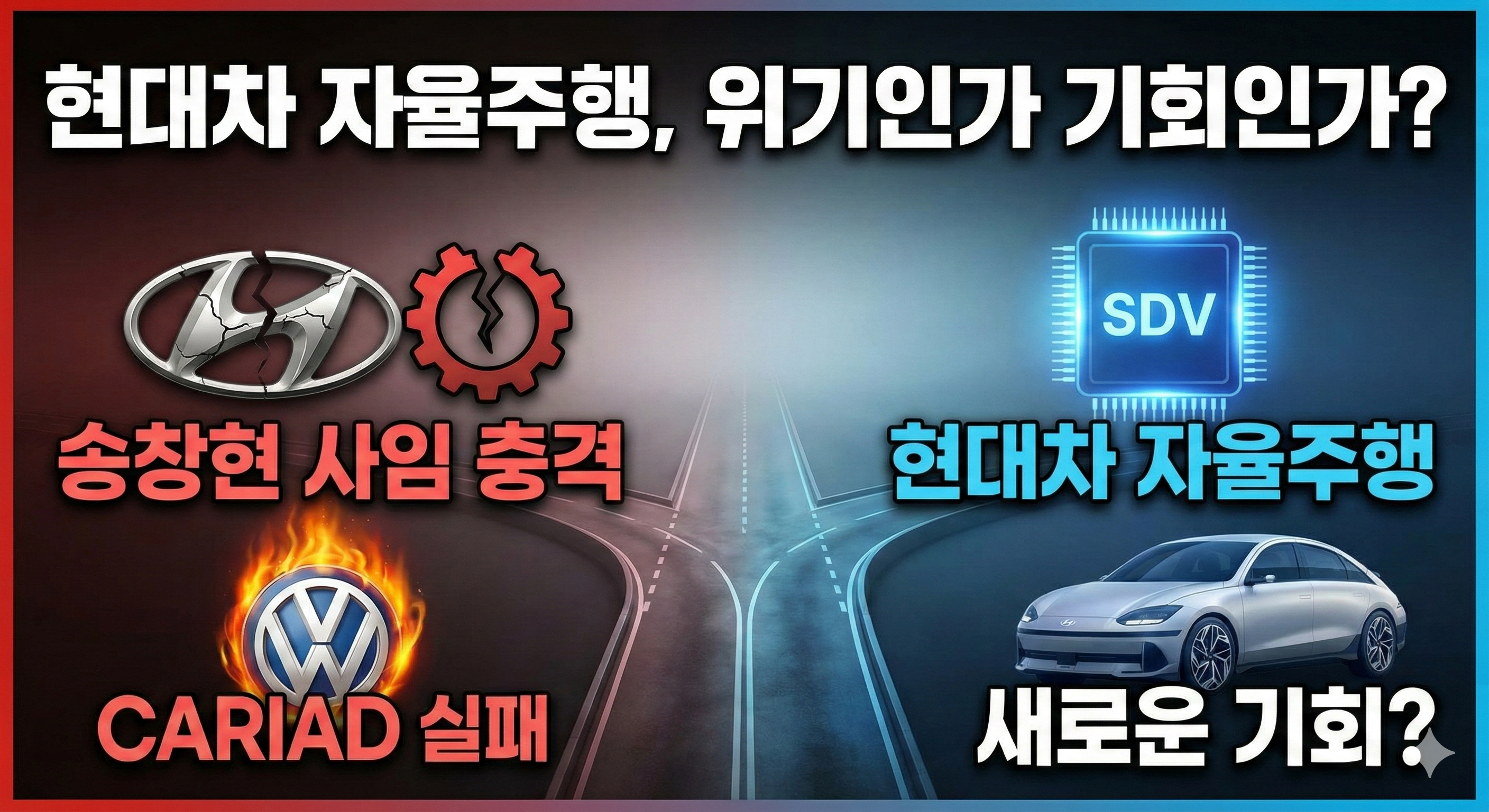 현대차 자율주행 위기일까 기회일까? 송창현 사장 사임의 진짜 이유와 폭스바겐 '카리아드'의 교훈