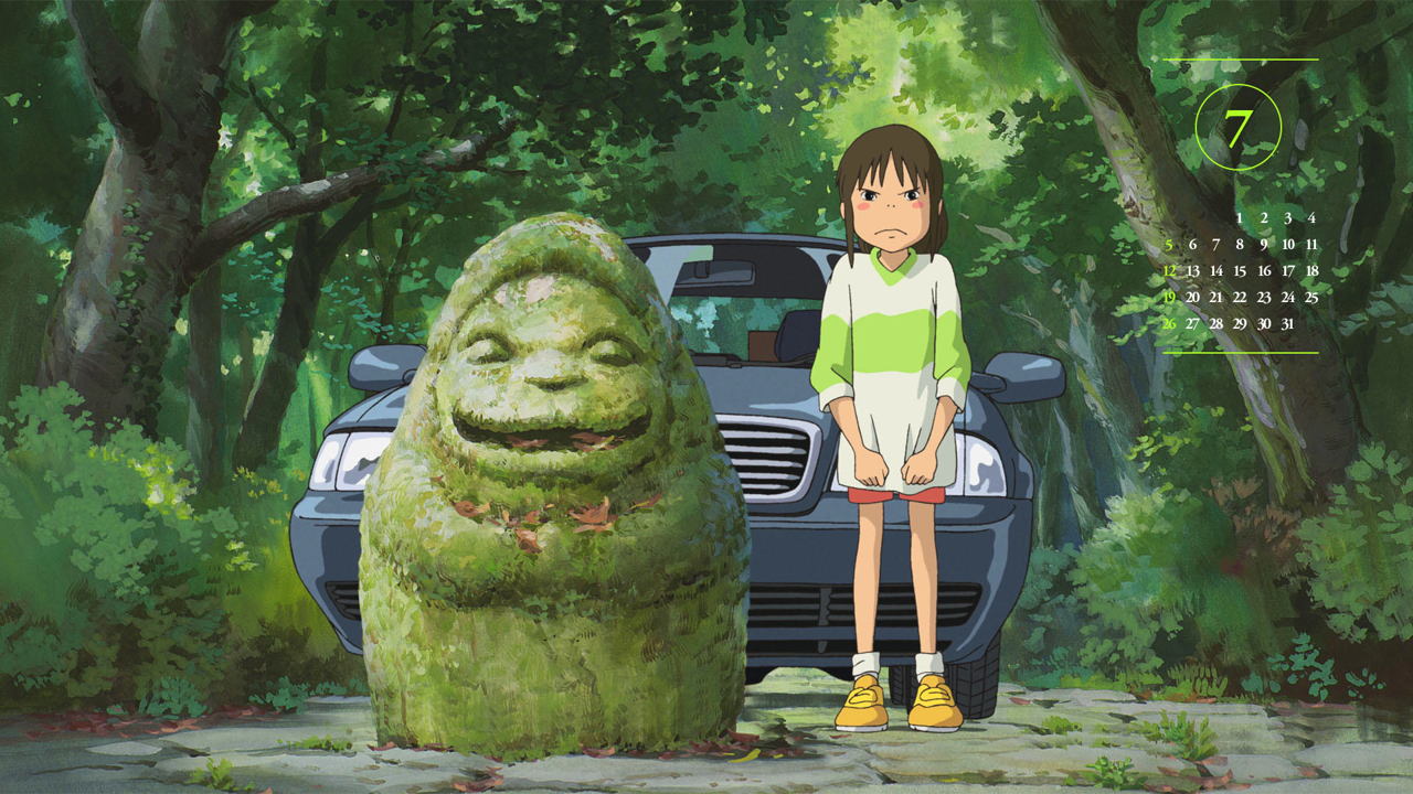 01 치히로 A - 2026년7월 달력배경화면