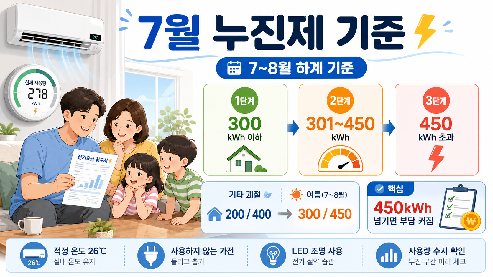 7월 전기요금 누진제 완화 기준 2026년