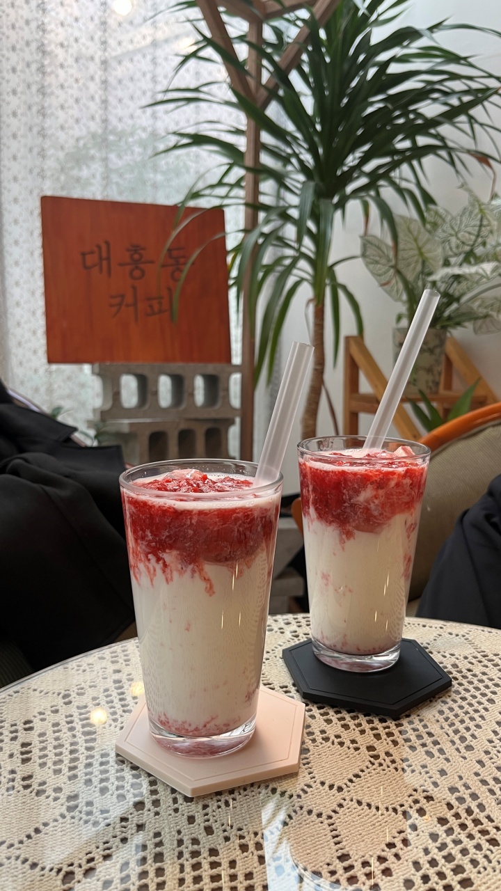딸기라떼