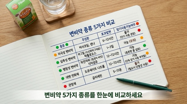 변비약 종류 주성분 효과발현 장기사용 가능여부 비교 정리"