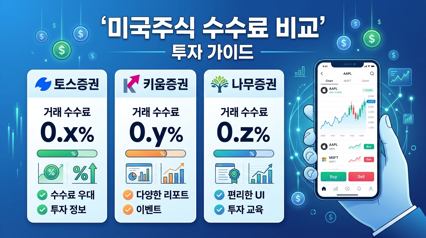 '토스증권', '키움증권', '나무증권', '미국주식 수수료 비교'