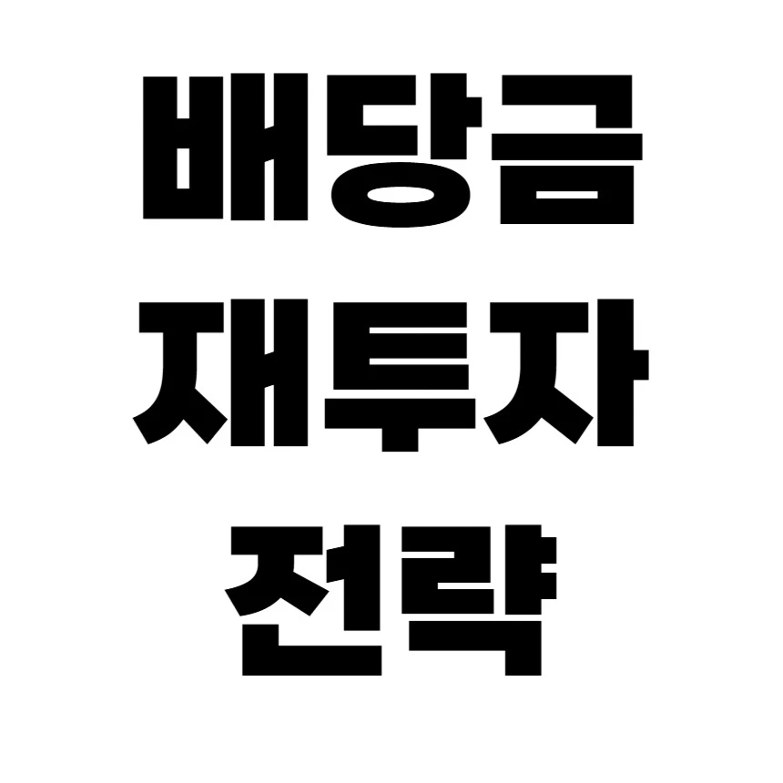 배당금 재투자 전략 정리