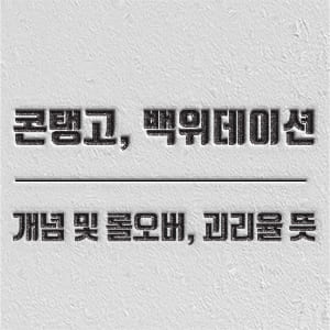 콘탱고, 백워데이션, 롤오버, 괴리율 뜻