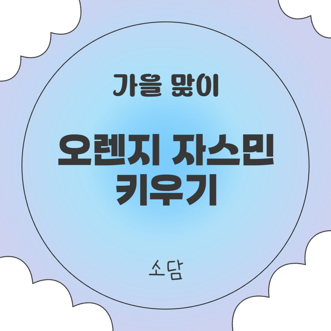 오렌지자스민 키우는법