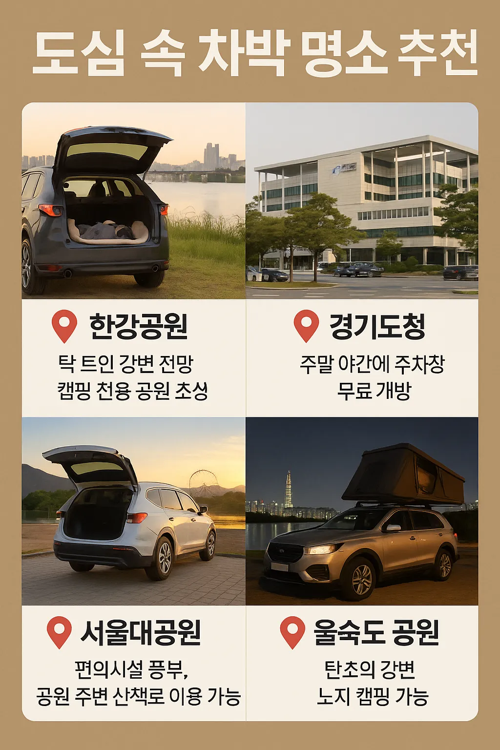 도심 속 차박 명소 사진