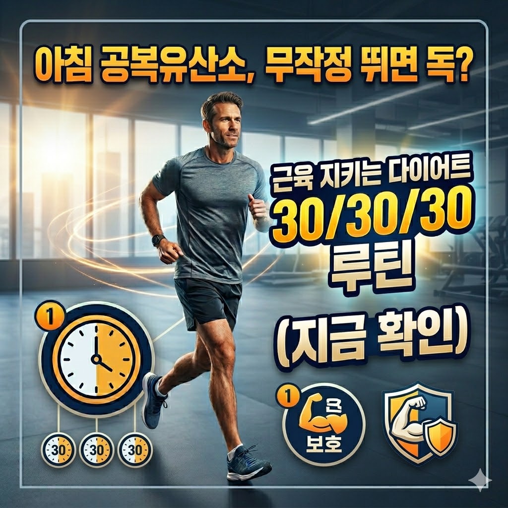 아침 공복유산소, 무작정 뛰면 독? 근육 지키는 다이어트 30/30/30 루틴